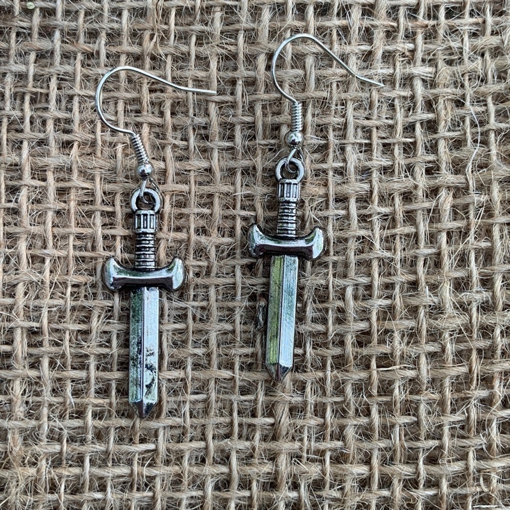 Nwt Handmade Sword Earrings